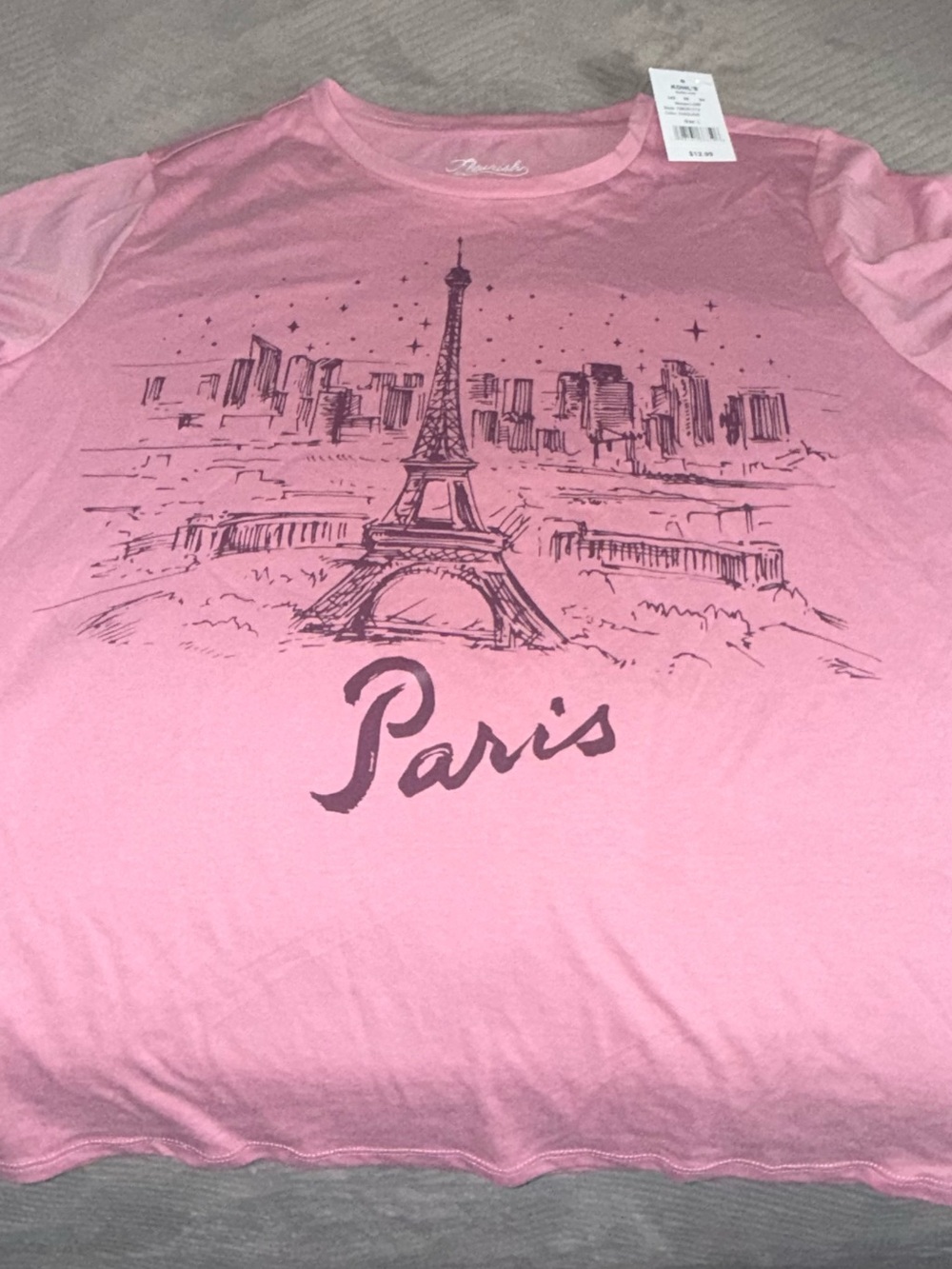 Pink Paris graphic tee Size L #parisian #fashion